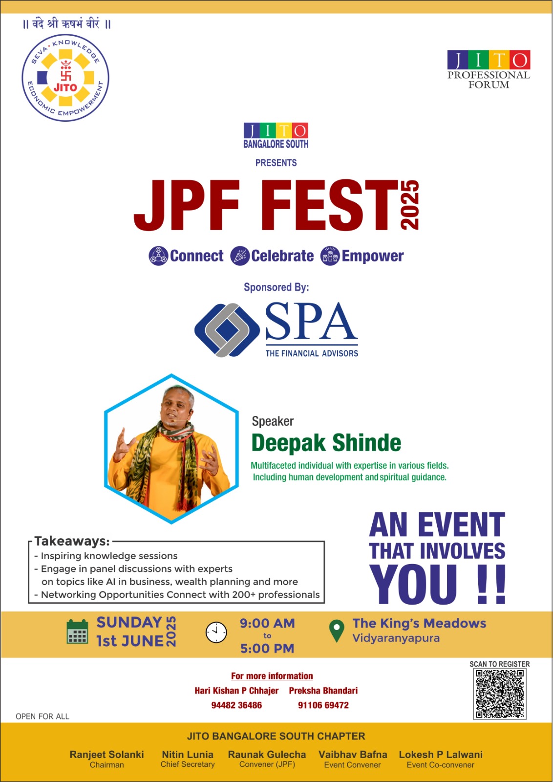JPF FEST 2025 - Connect. Celebrate. Empower! at JITO Bangalore South Chapter