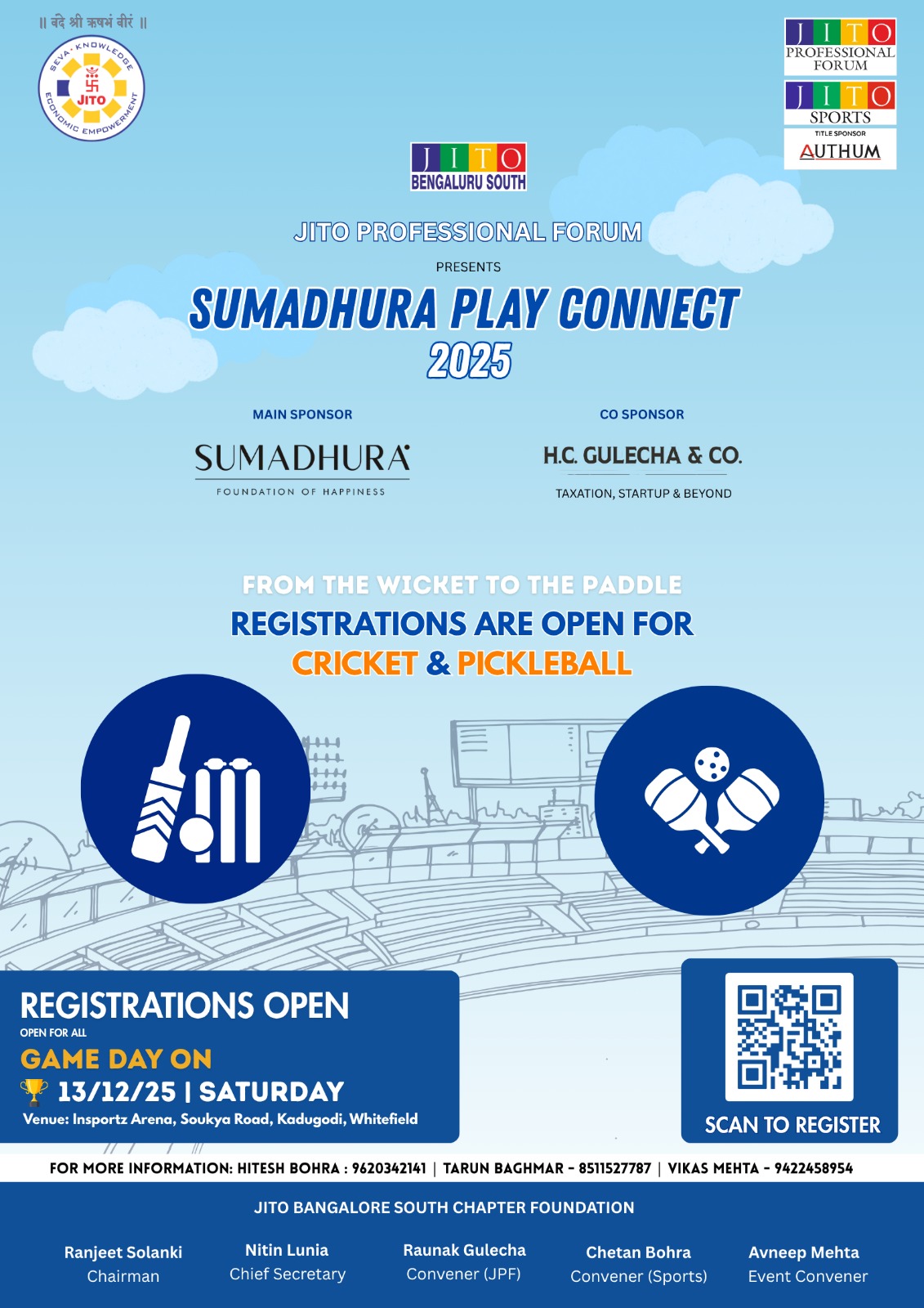 JPF Sumadhura Play Connect 2025 at JITO Bangalore South Chapter