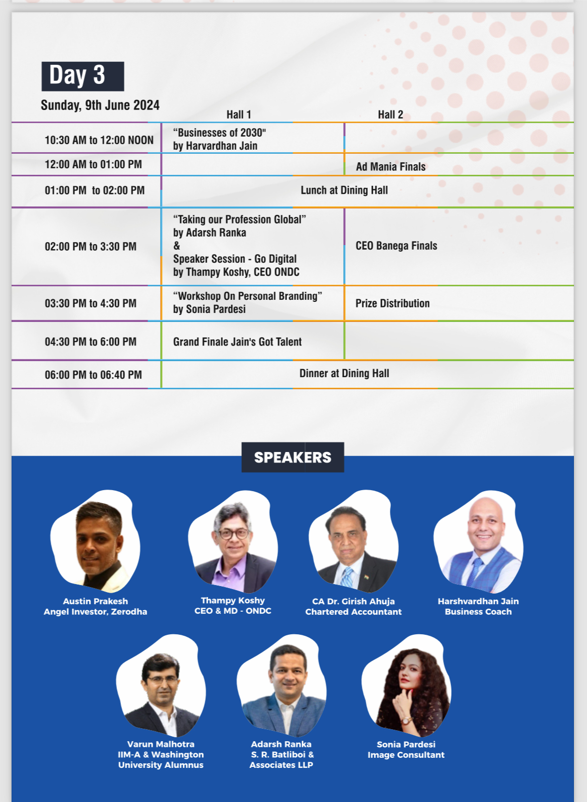 JPF National Conclave June 2024 day 2 schedule